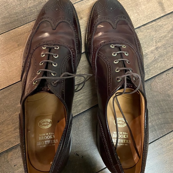 Alden Other - Alden x Brooks Bro. Color 8 Horween Shell Cordovan Wingtip Oxford 12 D